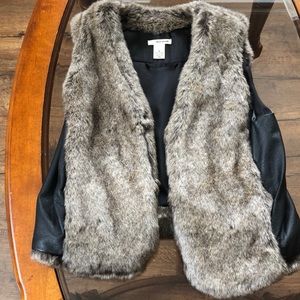 DKNY Faux Fur Vest